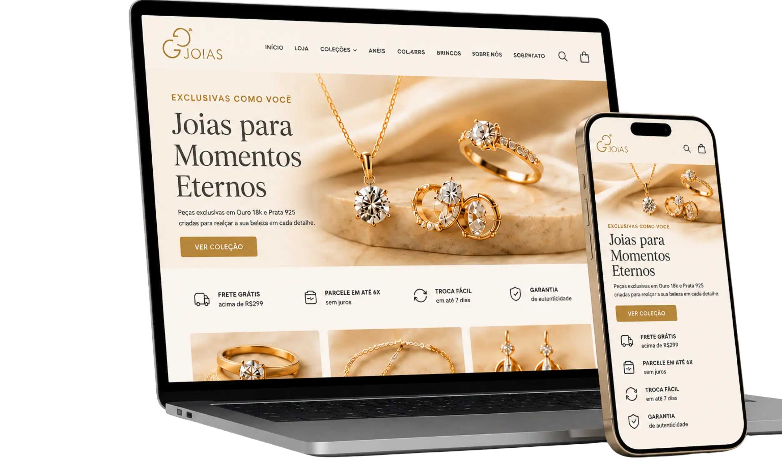 Mockup de website profissional
